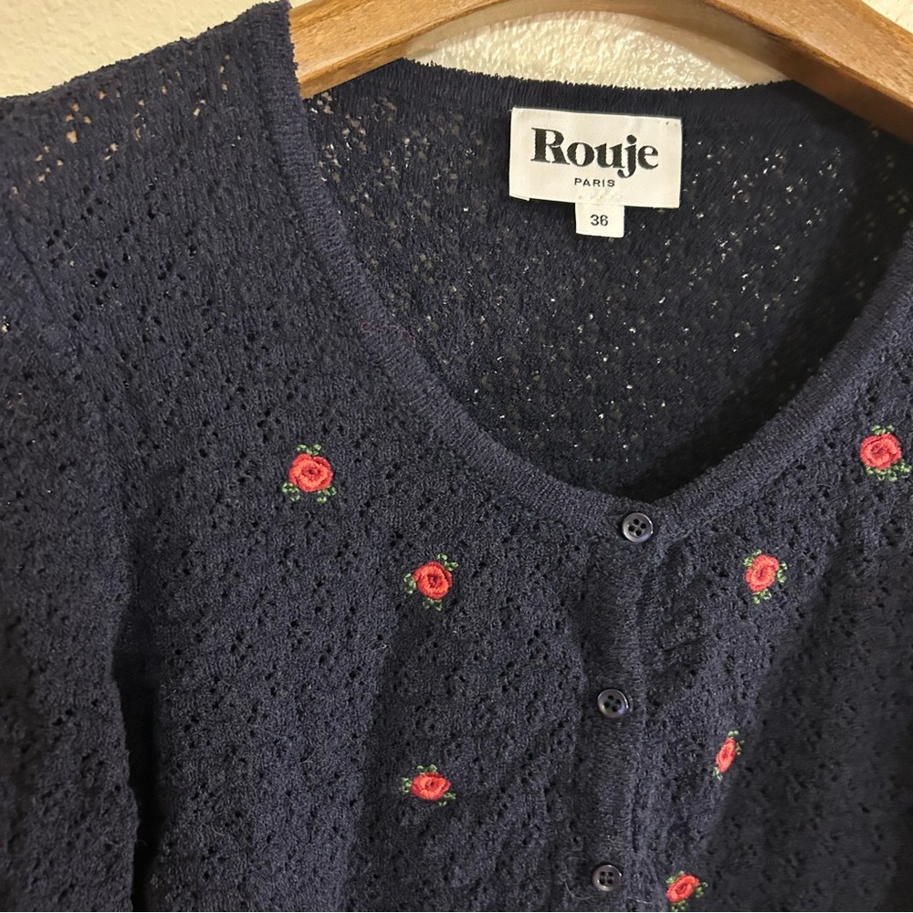 Rouje Navy Giovanna Cardigan - Picture 7 of 8
